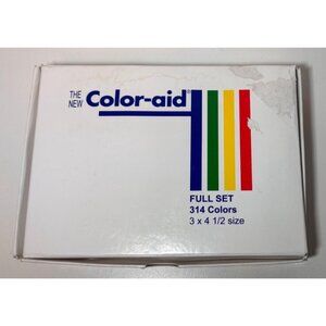 Color-aid Color Swatches Full 314 Set 3" x 4 1/2" Missing 25 cards